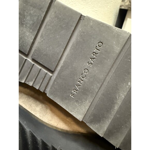 Franco Sarto Tan Suede Leather Ankle Booties Womens Size 9.5M Slip On Boots EUC - Picture 8 of 11